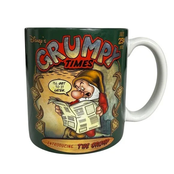 Disney Grumpy Times Snow White & the 7 dwarves oversized ceramic coffee mug 16oz - Picture 2 of 9